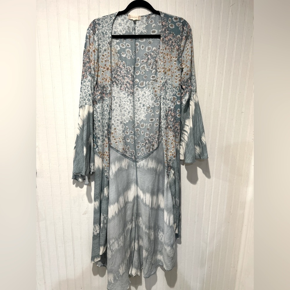 Nwot altar’d state bohemian flowy maxi length patchwork cardigan size small